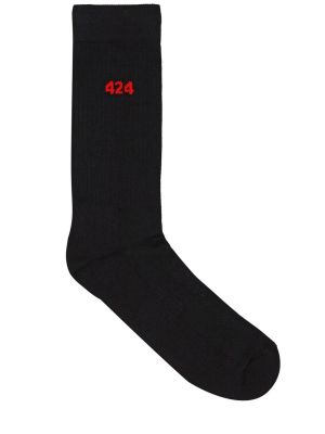 Памучни чорапи 424 черно