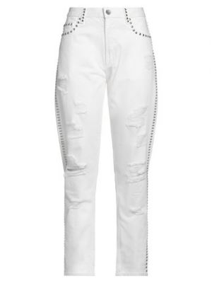Jeans di cotone Twinset bianco