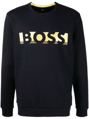 Trykt sweatshirt Boss blå