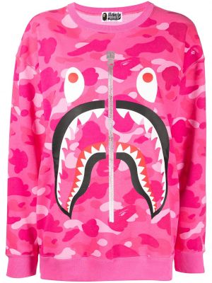 Kamuflere trykt sweatshirt A Bathing Ape® rosa