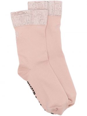 Čarape sa šiljcima s kristalima Wolford ružičasta