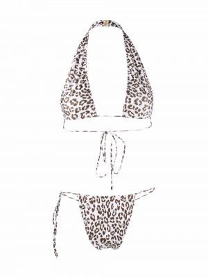 Bikini z nadrukiem w panterkę Manokhi