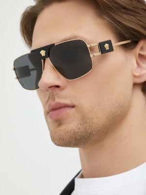 Слънчеви очила Versace златисто