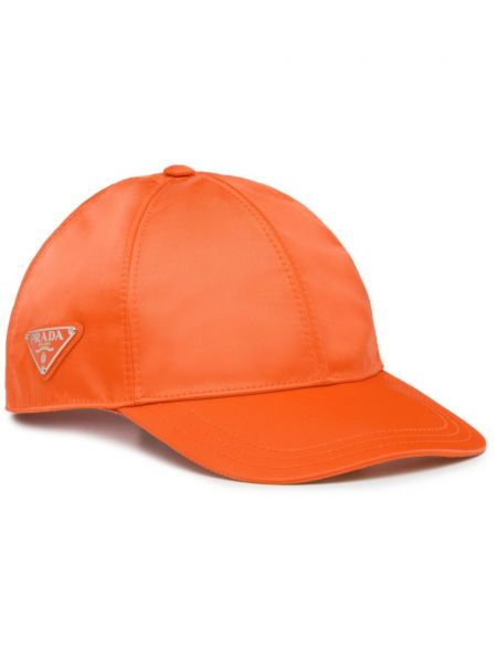 Nailoninis kepurė su snapeliu Prada oranžinė