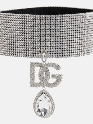 Ogrlica s kristali Dolce&gabbana srebrna