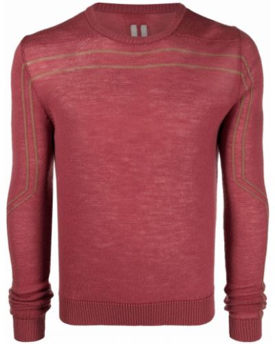 Jersey de tela jersey de cuello redondo Rick Owens rojo