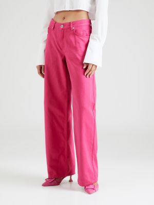 Džínsy s rovným strihom Karl Lagerfeld Jeans ružová