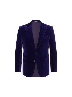 Хлопковый пиджак Ralph Lauren, фиолетовый