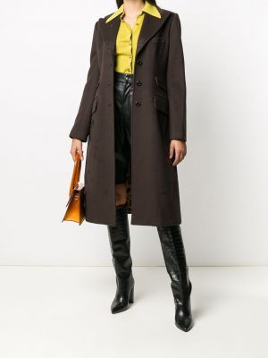 Abrigo con bordado Dolce & Gabbana marrón