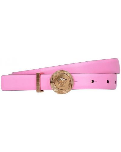 Кожаный колан Versace розово