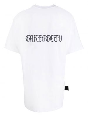 T-shirt Garbage Tv weiß