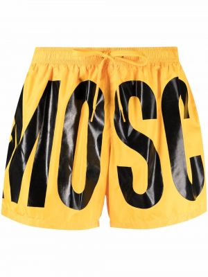 Trykt shorts Moschino gul