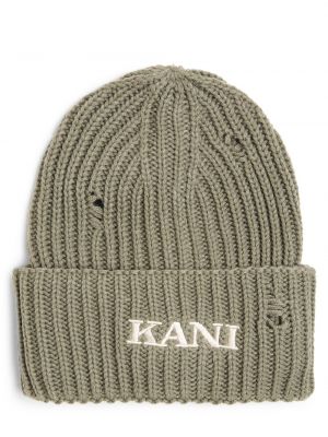 Zielona dzianinowa czapka Karl Kani