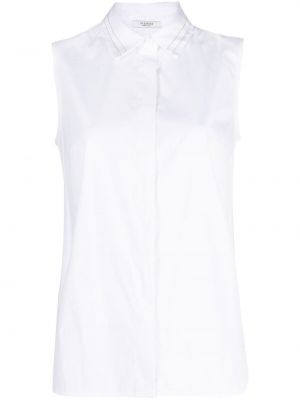 Памучна риза без ръкави Peserico бяло