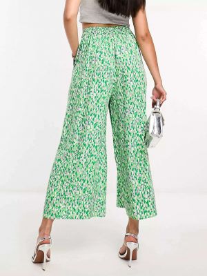 Зеленые широкие брюки с цветочным принтом Nobody's Child Zeena