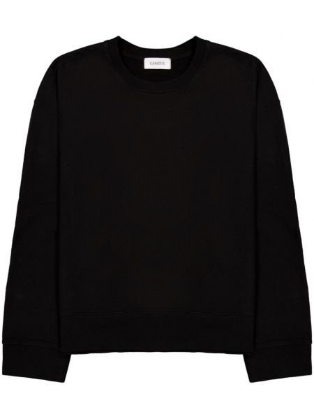 Pamučna dugi sweatshirt Laneus crna