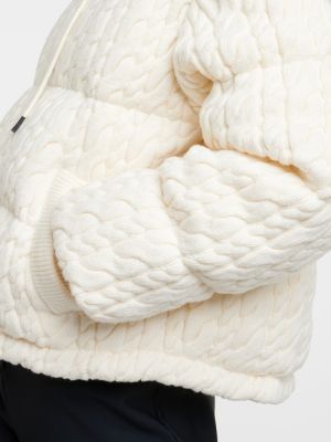 Giacca sci di lana di piuma Perfect Moment bianco