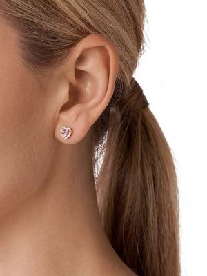 Rózsaarany átlátszó fülbevaló Michael Kors ezüstszínű