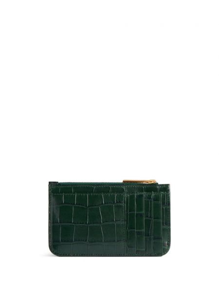 Kožená peněženka Balenciaga zelená