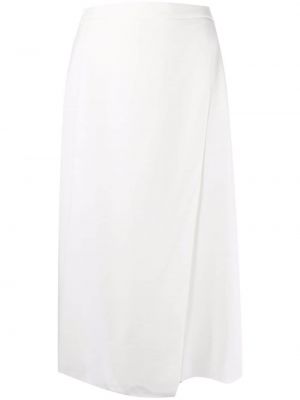 Falda midi de cintura alta 12 Storeez blanco