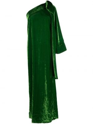 Βελούδινη βραδινό φόρεμα με φιόγκο Bernadette πράσινο