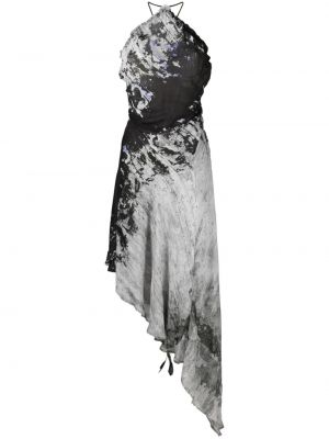 Асиметрична миди рокля с принт The Attico