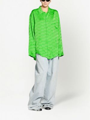 Žakardinė marškiniai Balenciaga žalia
