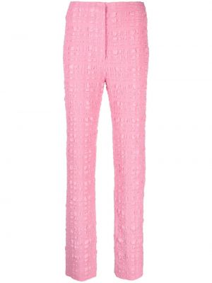 Spodnie slim fit Nanushka różowe