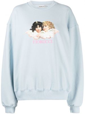 Sweatshirt mit rundhalsausschnitt mit print Fiorucci blau