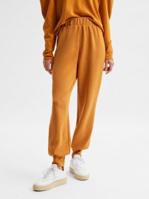 Pantaloni sport Selected Femme portocaliu