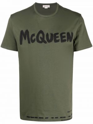 T-shirt à imprimé Alexander Mcqueen vert