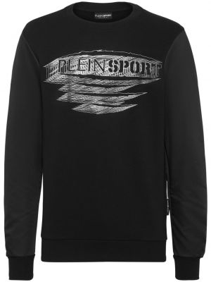 Raštuotas sportinis džemperis Plein Sport juoda