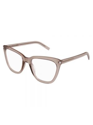 Przezroczyste okulary przeciwsłoneczne slim fit Saint Laurent brązowe