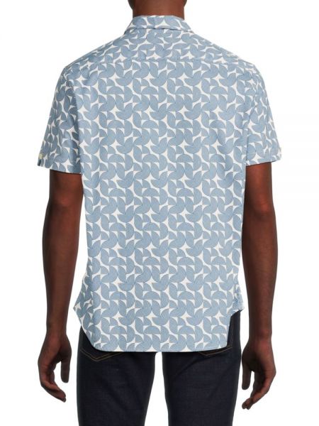 Рубашка с принтом с геометрическим узором Ben Sherman синяя