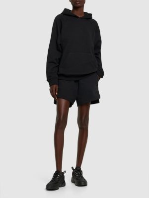 Shorts taille haute en coton Adidas Performance noir