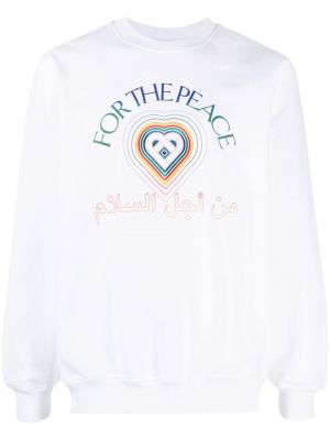 Sweatshirt aus baumwoll mit print mit farbverlauf Casablanca weiß