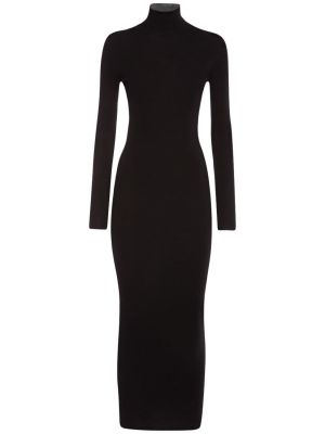 Кашмирена копринена миди рокля Tom Ford черно