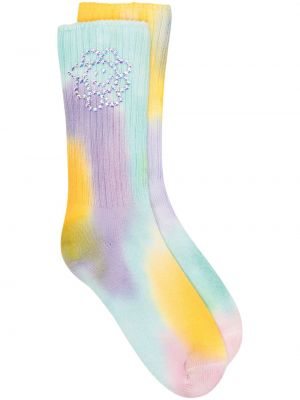 Чорапи с tie-dye ефект Collina Strada синьо