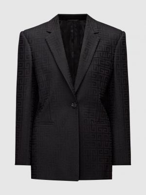 Черный шерстяной пиджак Givenchy