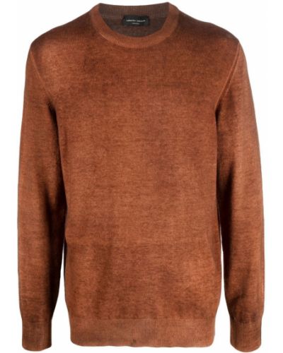 Džemper s okruglim izrezom Roberto Collina smeđa