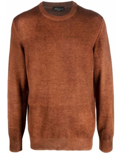 Maglione con scollo tondo Roberto Collina marrone