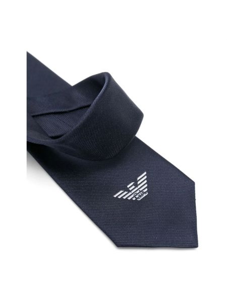 Spitzen jacquard krawatte mit spitzer schuhkappe Emporio Armani blau