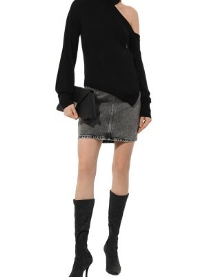 Шелковый шерстяной пуловер Iro черный