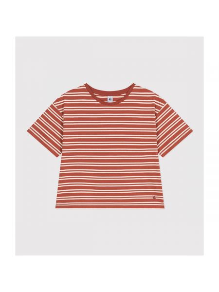 Camiseta a rayas Petit Bateau naranja