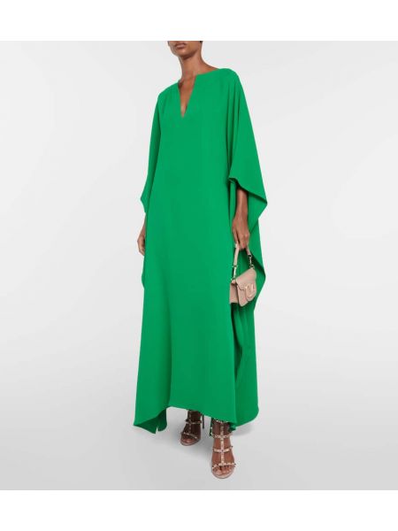 Rochie lunga de mătase Valentino verde