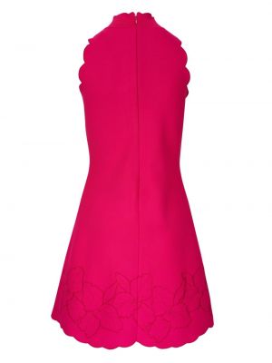 Sukienka bez rękawów w kwiatki Carolina Herrera różowa