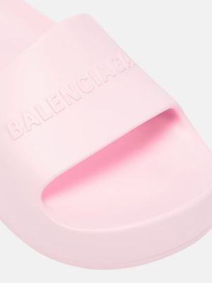 Poltopánky na platforme Balenciaga ružová