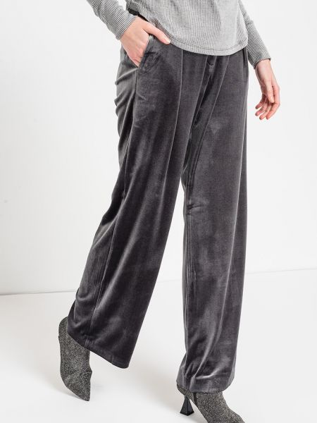 Бархатные брюки Esprit серые