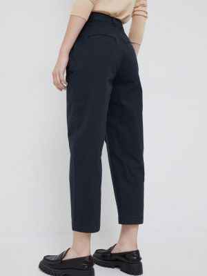 Pantaloni chino cu talie înaltă Gap negru