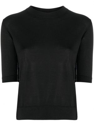 Top de punto de cuello redondo Marni negro